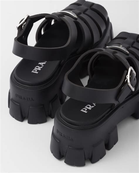 prada foam rubber sandals|prada thong wedge sandals.